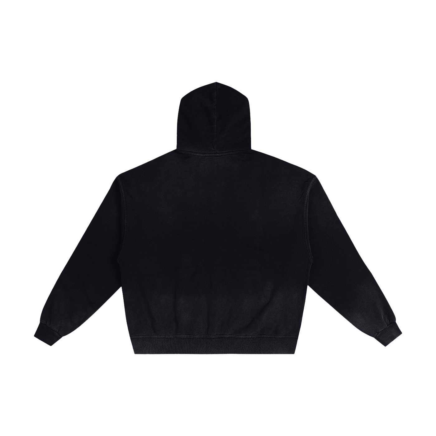 JET BLACK SUNFADE ZIP HOODIE